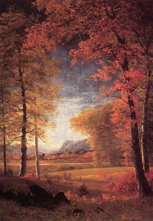 Autumn in America, Oneida County, New York by Albert Bierstadt Oil Painting Reproduction