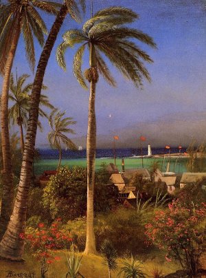 Bahamian View by Albert Bierstadt Oil Painting Reproduction