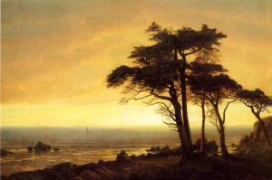 California Coast by Albert Bierstadt Oil Painting Reproduction