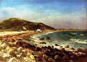 Coastal Scene by Albert Bierstadt Oil Painting Reproduction