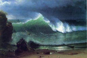 Emerald Sea by Albert Bierstadt Oil Painting Reproduction