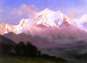 Grand Tetons by Albert Bierstadt Oil Painting Reproduction