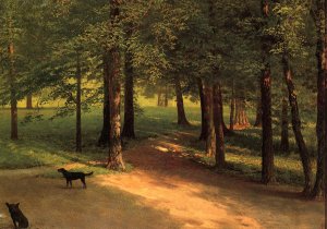 Irvington Woods by Albert Bierstadt Oil Painting Reproduction