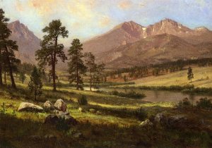 Long's Peak, Estes Park, Colorado by Albert Bierstadt Oil Painting Reproduction