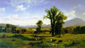 Mount Ascutney from Claremont, New Hampshire by Albert Bierstadt Oil Painting Reproduction