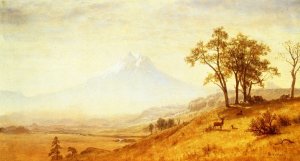 Mount Hood by Albert Bierstadt Oil Painting Reproduction