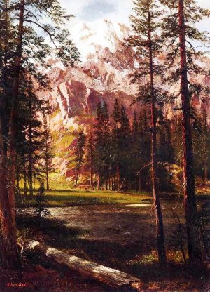 Mountain Lake II by Albert Bierstadt Oil Painting Reproduction