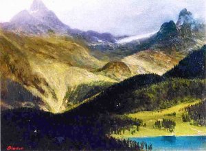 Mountain Landscape 3 by Albert Bierstadt Oil Painting Reproduction