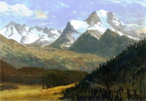 Mountain Landscape 4 by Albert Bierstadt Oil Painting Reproduction