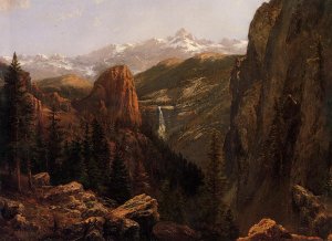 Nevada Falls, Yosemite by Albert Bierstadt Oil Painting Reproduction