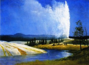 Old Faithful by Albert Bierstadt Oil Painting Reproduction