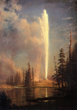 Old Faithful by Albert Bierstadt Oil Painting Reproduction