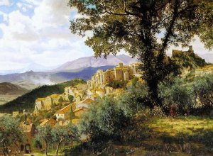 Olevano by Albert Bierstadt Oil Painting Reproduction