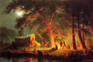 Oregon Trail by Albert Bierstadt Oil Painting Reproduction