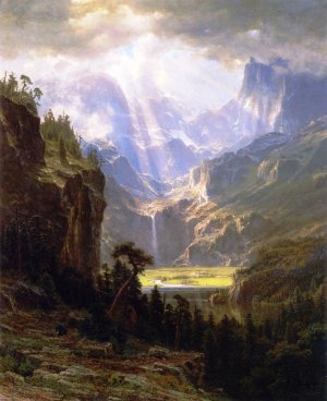 Rocky Mountains II by Albert Bierstadt Oil Painting Reproduction