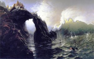 Seal Rocks by Albert Bierstadt Oil Painting Reproduction