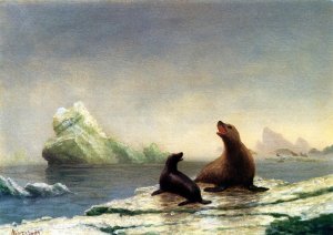 Seals by Albert Bierstadt Oil Painting Reproduction