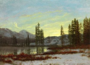 Snow in the Rockies by Albert Bierstadt Oil Painting Reproduction