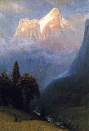 Storm Among the Alps by Albert Bierstadt Oil Painting Reproduction