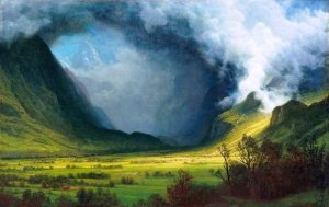 Storm in the Mountains by Albert Bierstadt Oil Painting Reproduction