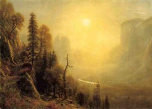 Study for Yosemite Valley, Glacier Point Trail by Albert Bierstadt Oil Painting Reproduction