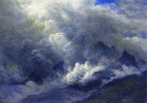 Study of Counds and Mist by Albert Bierstadt Oil Painting Reproduction