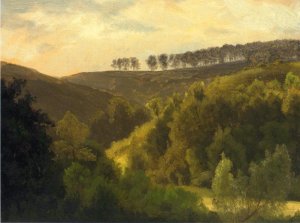 Sunrise over Forest and Grove by Albert Bierstadt Oil Painting Reproduction