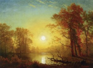 Sunrise by Albert Bierstadt Oil Painting Reproduction