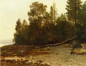 The Fallen Tree by Albert Bierstadt Oil Painting Reproduction