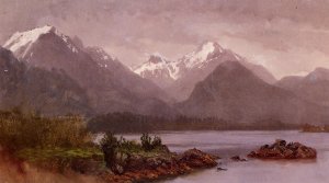 The Grand Tetons, Wyoming by Albert Bierstadt Oil Painting Reproduction