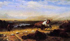 The Last of the Buffalo by Albert Bierstadt Oil Painting Reproduction