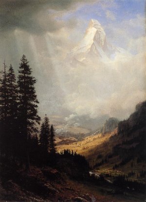 The Matterhorn also known as Valley of Zermatt, Switzerland by Albert Bierstadt Oil Painting Reproduction