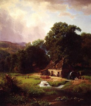 The Old Mill by Albert Bierstadt Oil Painting Reproduction