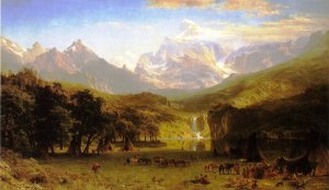 The Rocky Mountains, Lander's Peak by Albert Bierstadt Oil Painting Reproduction