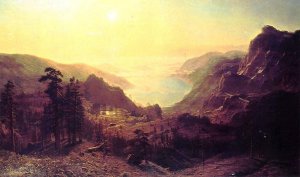 View of Donner Lake, California 2 by Albert Bierstadt Oil Painting Reproduction