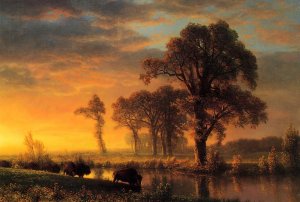 Western Kansas by Albert Bierstadt Oil Painting Reproduction