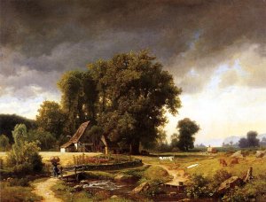 Westphalian Landscape by Albert Bierstadt Oil Painting Reproduction