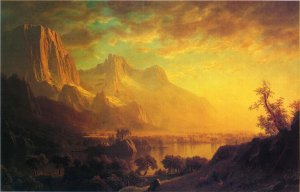 Wind River, Wyoming by Albert Bierstadt Oil Painting Reproduction